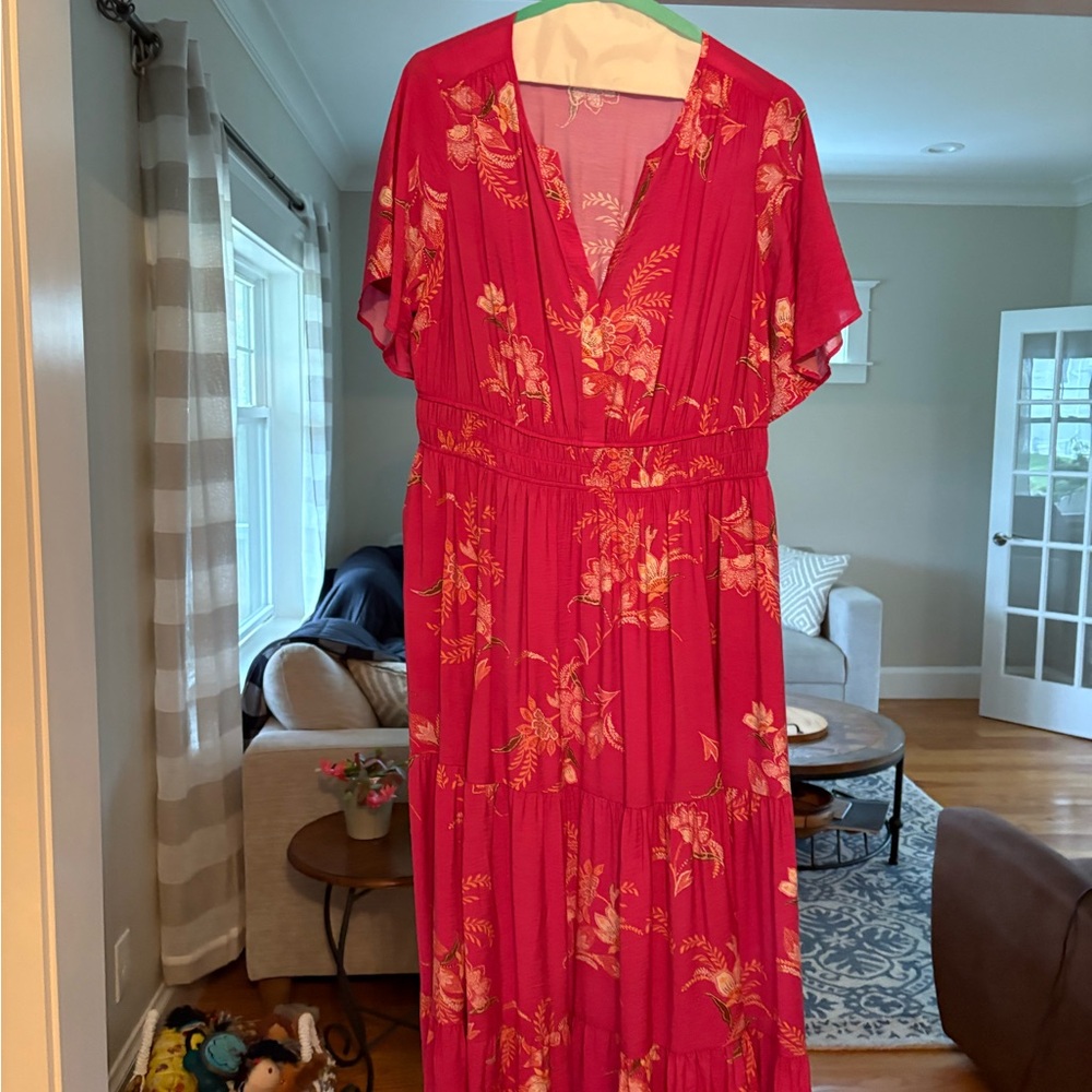 Floral Pink Maxi Dress